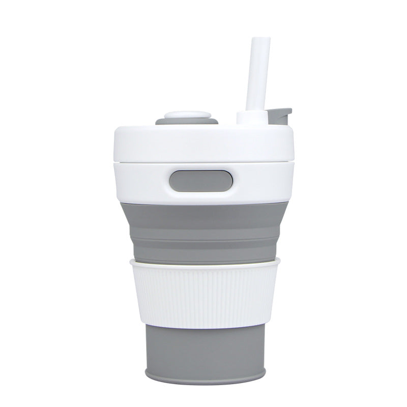 EcoFold™ | Foldable Cup + Straw 450ML – Perfect for On-the-Go!