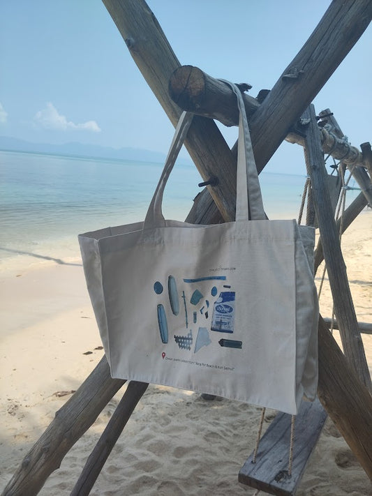 EcoCollected™ | Bang Po Beach Large Tote Bag Your Stylish Shopping Mate & Beach Friend!