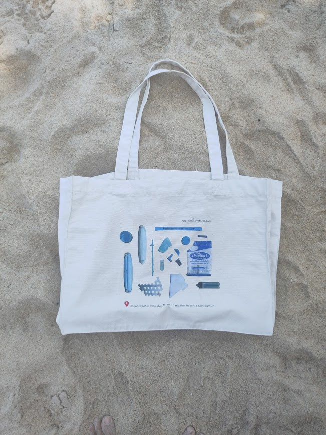 EcoCollected™ | Bang Po Beach Large Tote Bag Your Stylish Shopping Mate & Beach Friend!